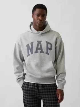 Vintagesoft-hoodie met logo voor volwassenen