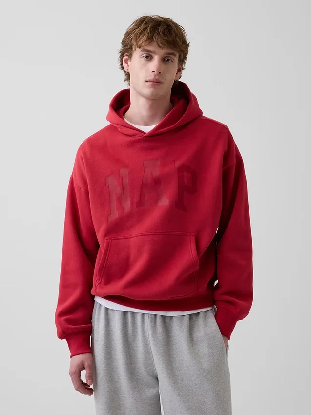 Vintagesoft-hoodie met logo voor volwassenen