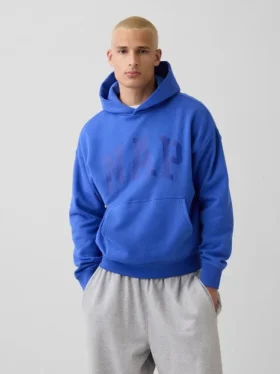 Vintagesoft-hoodie met logo voor volwassenen