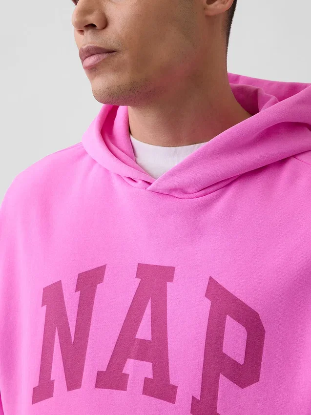 Vintagesoft-hoodie met logo voor volwassenen