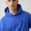 Vintagesoft-hoodie met logo voor volwassenen