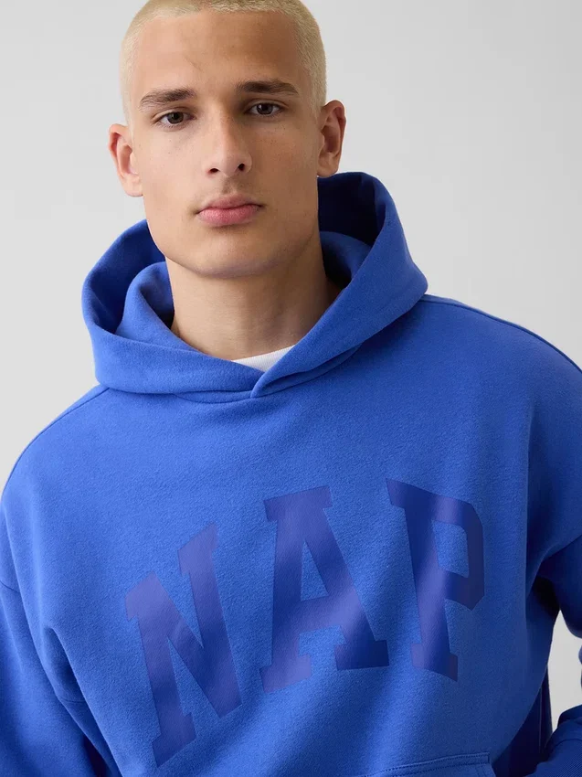 Vintagesoft-hoodie met logo voor volwassenen
