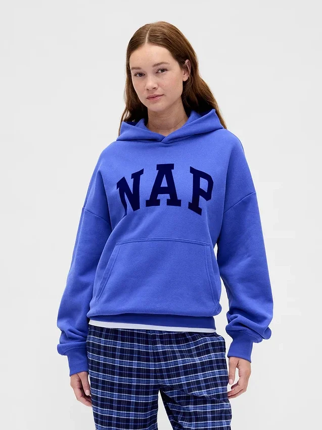 Vintagesoft-hoodie met logo voor volwassenen