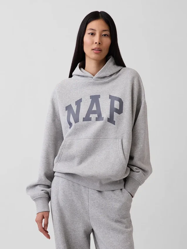 Vintagesoft-hoodie met logo voor volwassenen