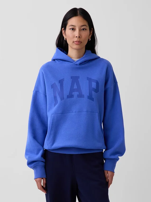 Vintagesoft-hoodie met logo voor volwassenen