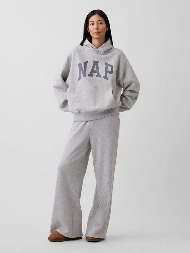 Vintagesoft-hoodie met logo voor volwassenen
