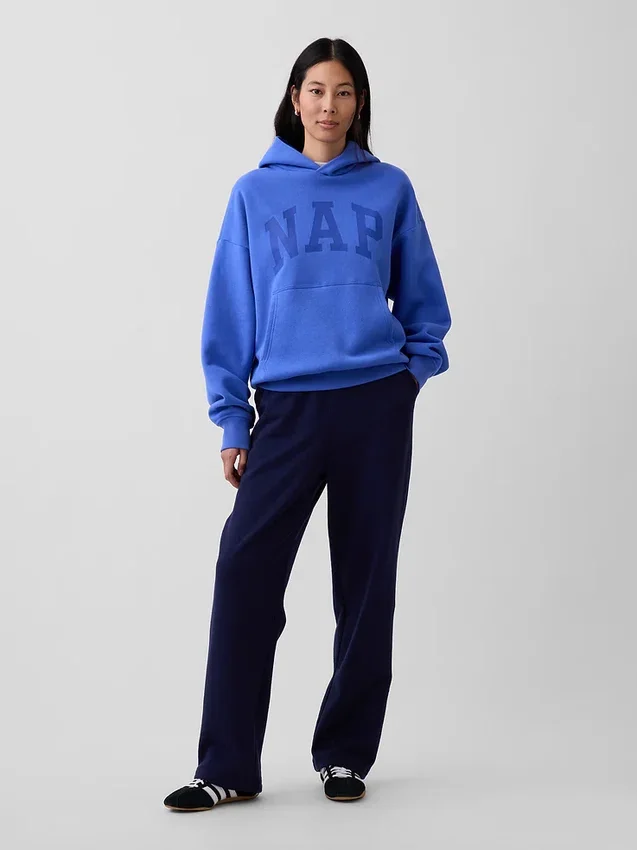 Vintagesoft-hoodie met logo voor volwassenen
