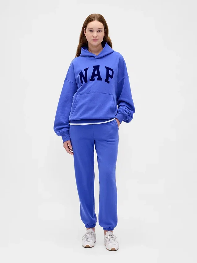Vintagesoft-hoodie met logo voor volwassenen