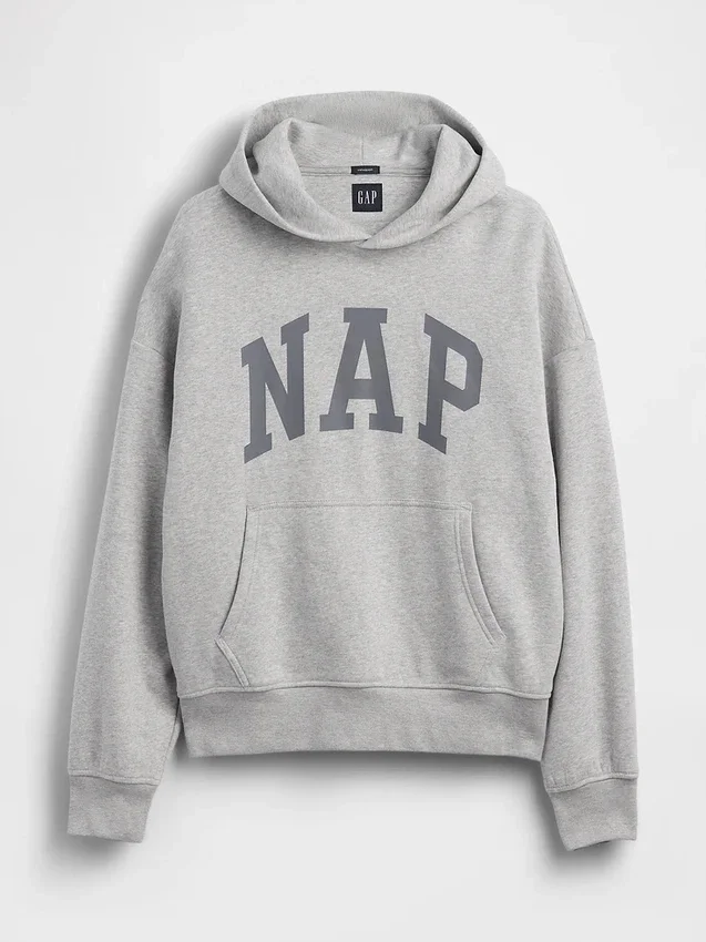 Vintagesoft-hoodie met logo voor volwassenen
