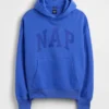 Vintagesoft-hoodie met logo voor volwassenen