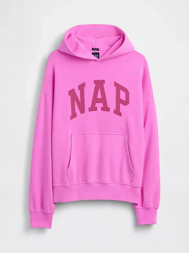 Vintagesoft-hoodie met logo voor volwassenen