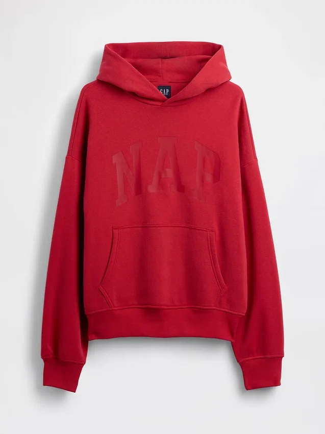 Vintagesoft-hoodie met logo voor volwassenen