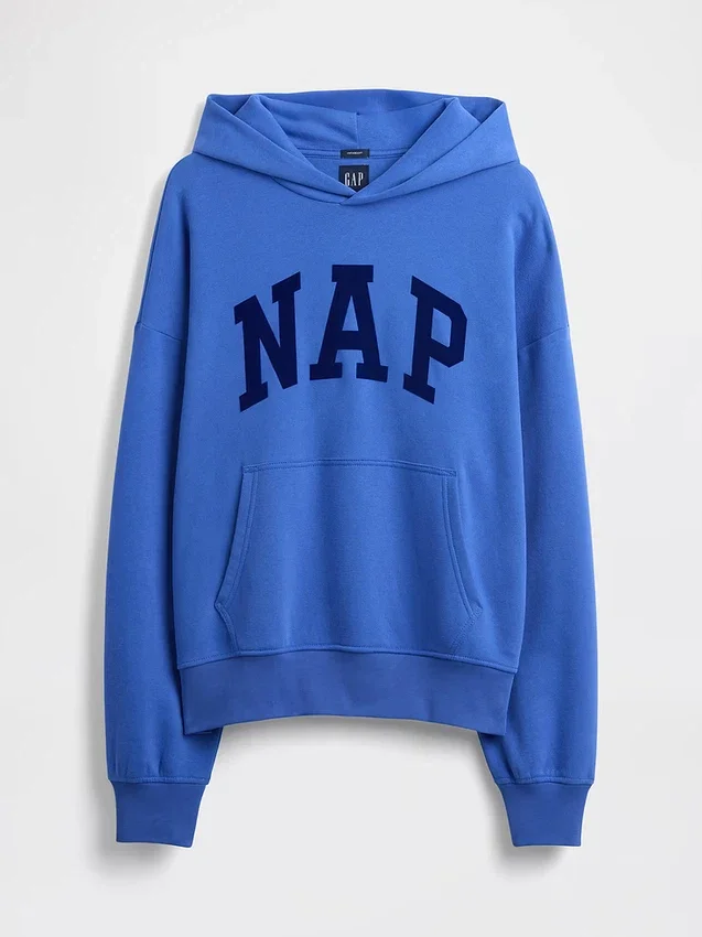 Vintagesoft-hoodie met logo voor volwassenen