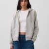 Vintagesoft-hoodie met rits