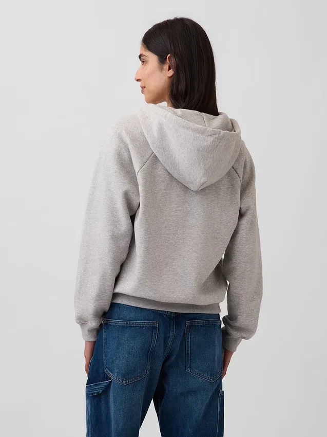 Vintagesoft-hoodie met rits