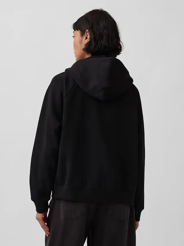 Vintagesoft-hoodie met rits