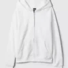 Vintagesoft-hoodie met rits