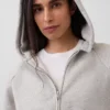 Vintagesoft-hoodie met rits
