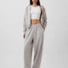 Vintagesoft-hoodie met rits
