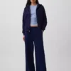 Vintagesoft-hoodie met rits