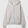 Vintagesoft-hoodie met rits