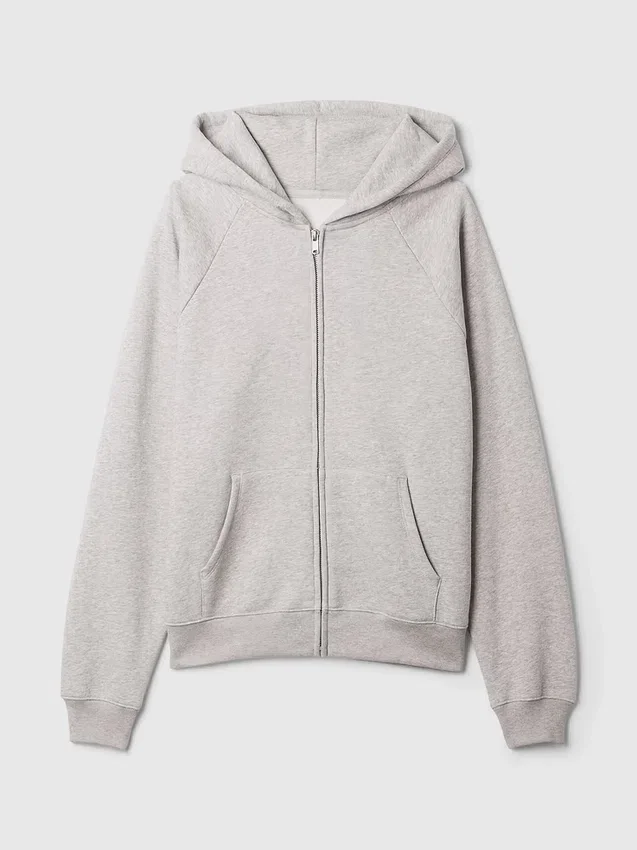 Vintagesoft-hoodie met rits