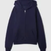 Vintagesoft-hoodie met rits
