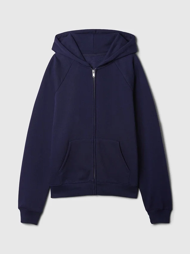 Vintagesoft-hoodie met rits