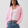 Vintagesoft hoodie met rits en schuine pas