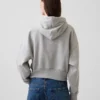 Vintagesoft hoodie met rits en schuine pas