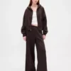 Vintagesoft wijde joggingbroek met brede pijpen