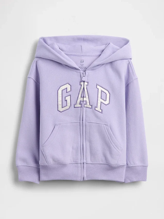 Vintagesoft-hoodie met rits voor Baby & Peuter