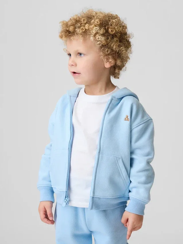 Vintagesoft-hoodie met rits voor Baby & Peuter
