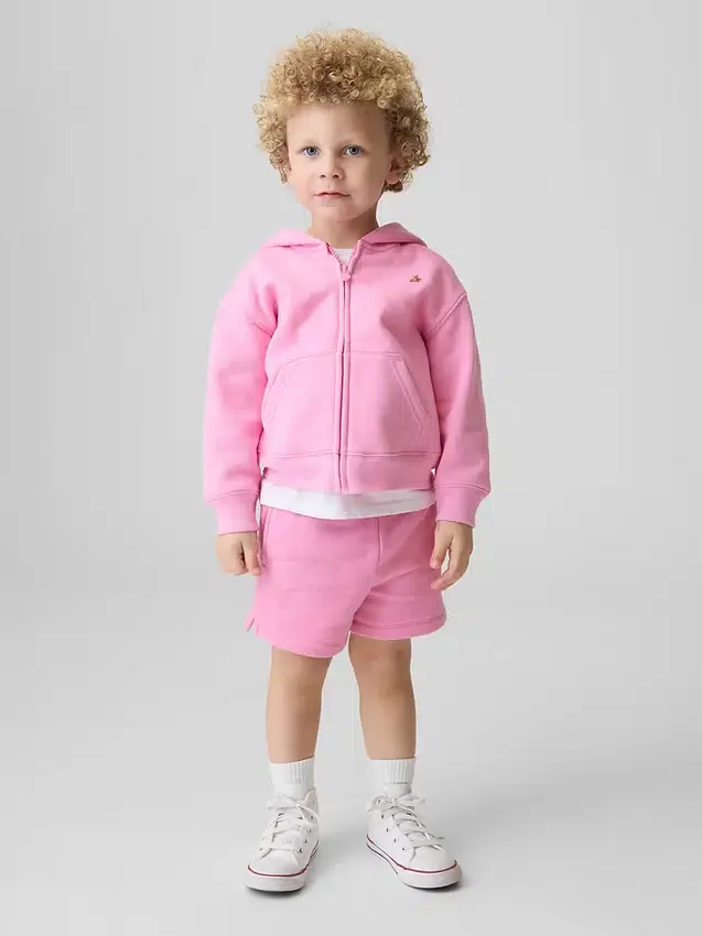 Vintagesoft-hoodie met rits voor Baby & Peuter