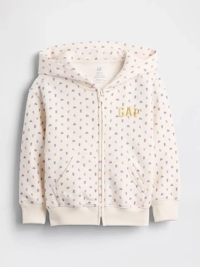 Vintagesoft-hoodie met rits voor Baby & Peuter
