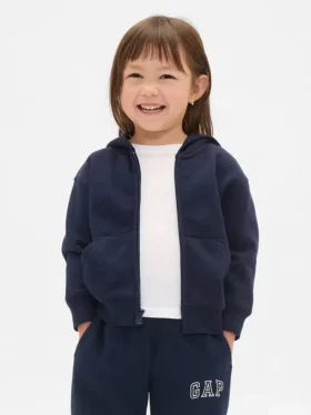 Vintagesoft-hoodie met rits voor Baby & Peuter