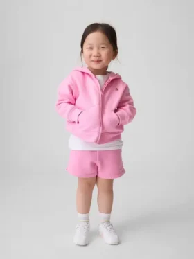 Vintagesoft-hoodie met rits voor Baby & Peuter