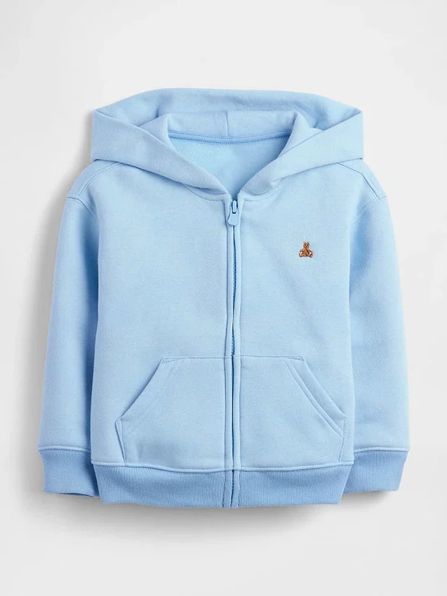 Vintagesoft-hoodie met rits voor Baby & Peuter