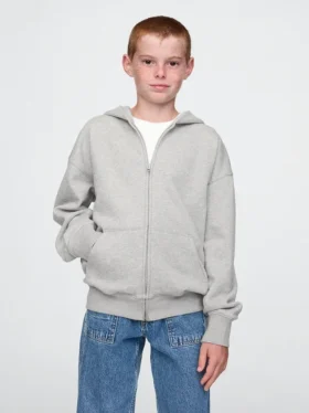 Vintagesoft-hoodie met rits voor kinderen