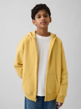 Vintagesoft-hoodie met rits voor kinderen