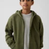Vintagesoft-hoodie met rits voor kinderen