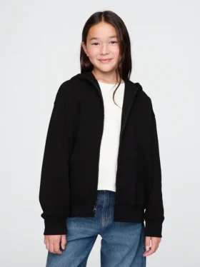 Vintagesoft-hoodie met rits voor kinderen