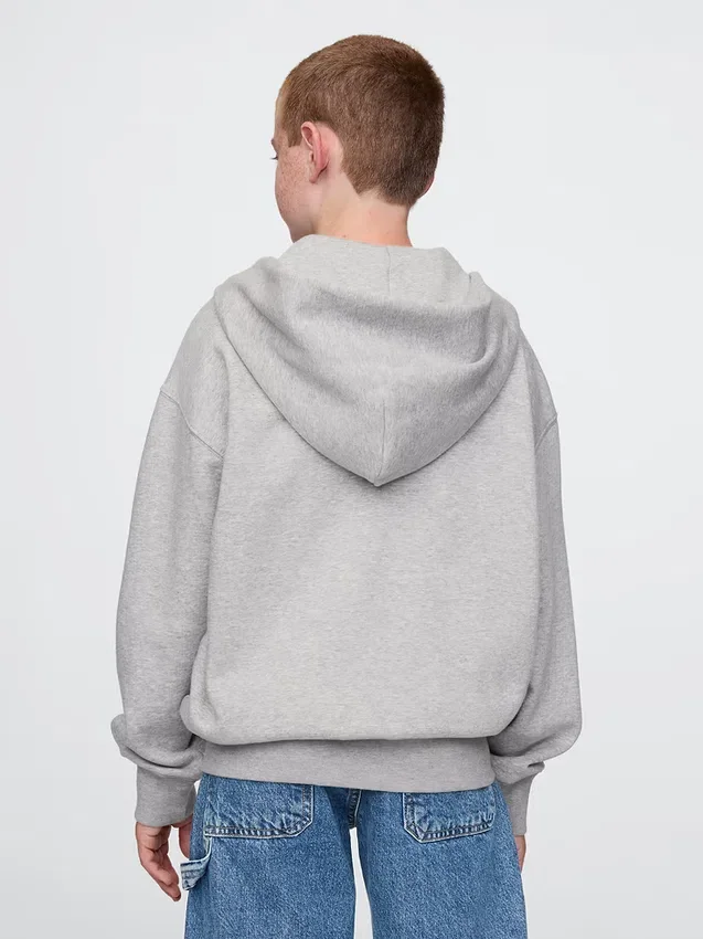 Vintagesoft-hoodie met rits voor kinderen