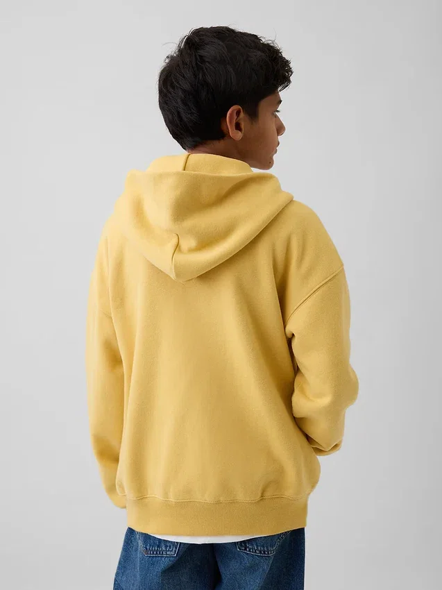 Vintagesoft-hoodie met rits voor kinderen