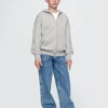 Vintagesoft-hoodie met rits voor kinderen