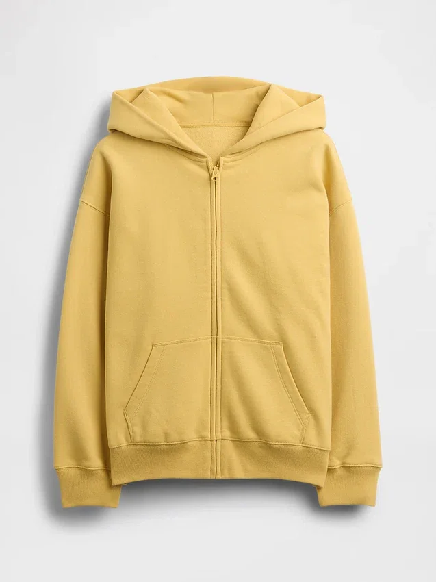 Vintagesoft-hoodie met rits voor kinderen
