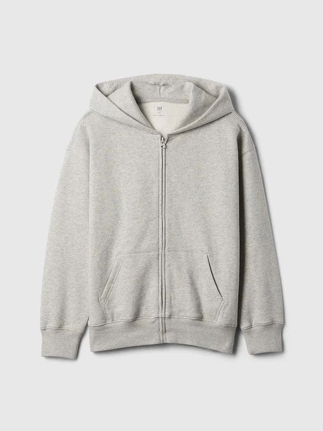 Vintagesoft-hoodie met rits voor kinderen