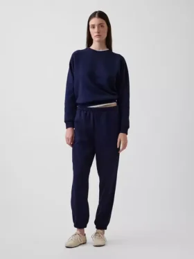 Vintagesoft-joggingbroek met hoge taille en relaxte pasvorm