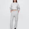 Vintagesoft-joggingbroek met hoge taille en relaxte pasvorm