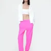 Vintagesoft-joggingbroek met hoge taille en relaxte pasvorm